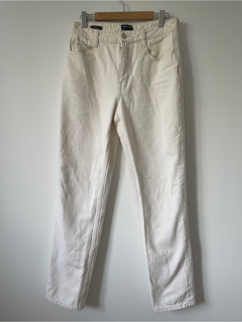 Frank & Oak Cream Straight-Leg Women’s Jeans